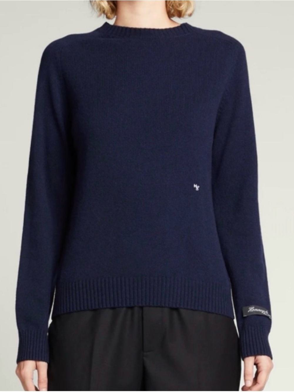 Homme Girls Navy Crewneck Sweater Size Medium